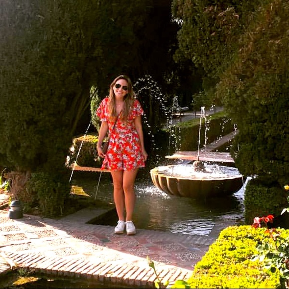 Red floral romper by Zara - Picture 1 of 1